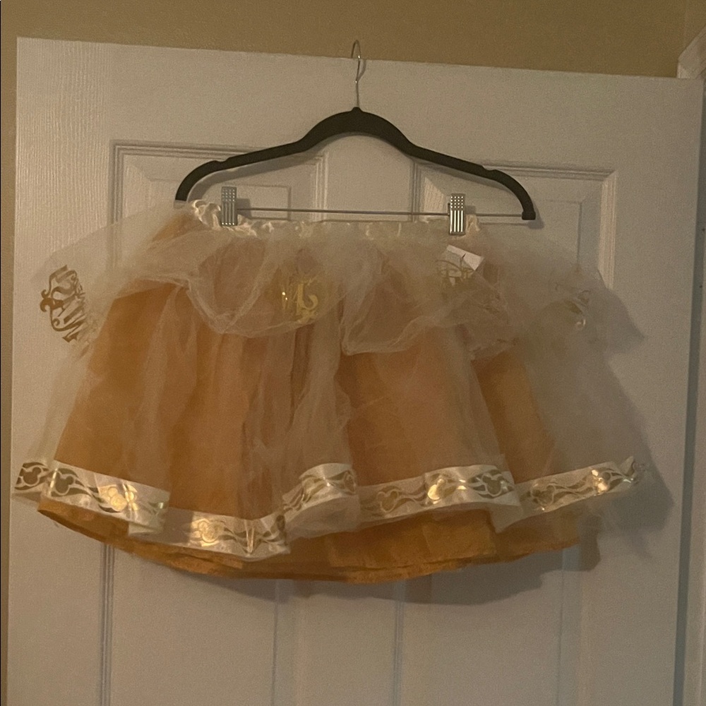 Disney Cruise Line Satin and Gold Skirt